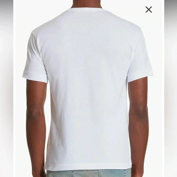 NWT Comme des Garçons PLAY Two Heart Camo Cotton Tee Shirt White S - Picture 2 of 11
